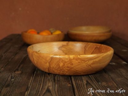Assiette creuse en frêne-olivier – Image 2
