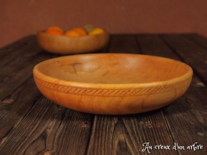 Assiette creuse en poirier – Image 5