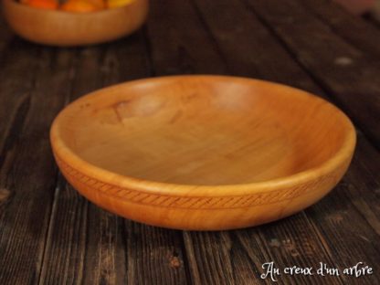 Assiette creuse en poirier – Image 4