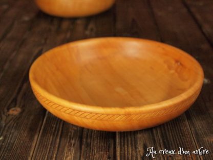 Assiette creuse en poirier – Image 3