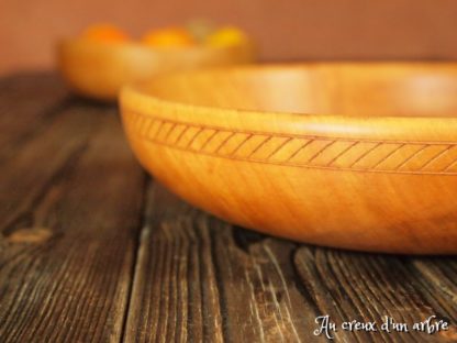 Assiette creuse en poirier – Image 2