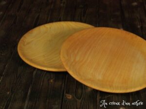 Assiette plate en frêne 444