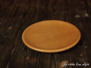 Petite assiette plate en poirier 449