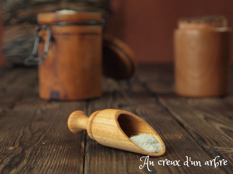 Cuillère à sel en merisier