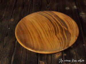 Assiette plate en merisier 416