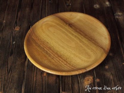 Assiette plate en noyer – Image 2