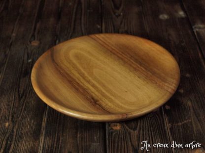 Assiette plate en noyer – Image 3
