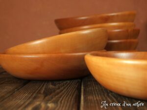 Assiettes creuses en poirier 62