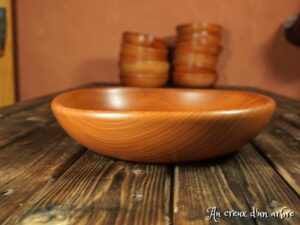 Assiette creuse en merisier 392