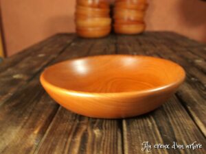 Assiette creuse en merisier - 2ème choix 391