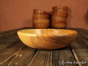 Assiette creuse en frêne-olivier - Taille bébé 398