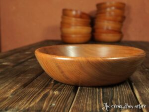 Assiette creuse en orme 400