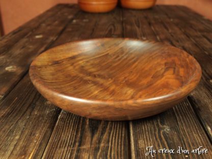 Assiette creuse en noyer – Image 2