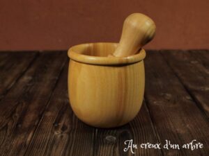 Mortier pilon en frêne