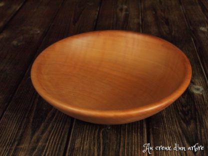 Assiette creuse en merisier – Image 2