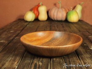 Assiette creuse en platane 350