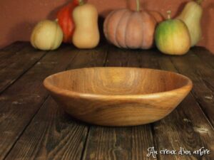 Assiette creuse en orme 360