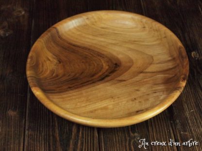 Assiette plate en noyer – Image 2
