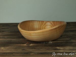 Assiette creuse en frêne taille bébé 327
