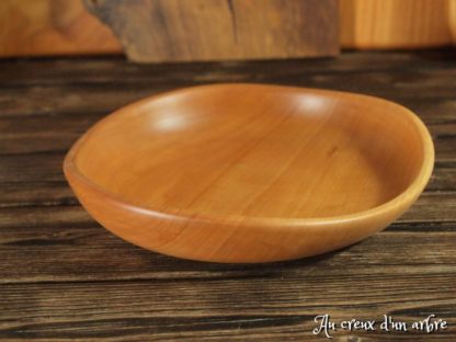 Assiette mi-creuse en poirier – Image 3