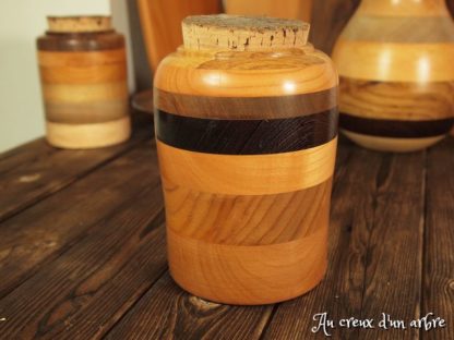 Pot en bois de châtaignier merisier noyer – Image 3