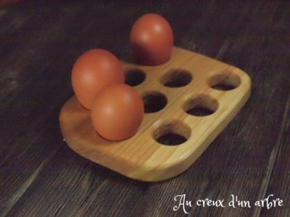 Organisoeuf en merisier - 9 oeufs – Image 2