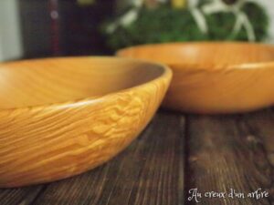 Assiettes creuses en frêne-olivier 46