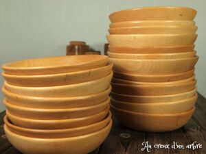 Assiettes creuses en hêtre 42