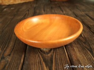 Assiette mi-creuse en poirier – Taille bébé, 2ème choix 263