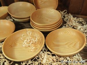 Assiettes creuses en frêne 34