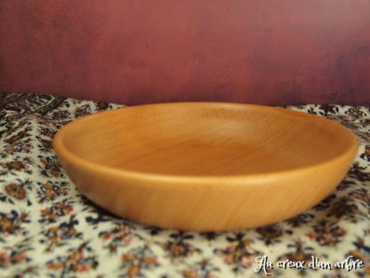Assiette mi-creuse en hêtre – Image 4