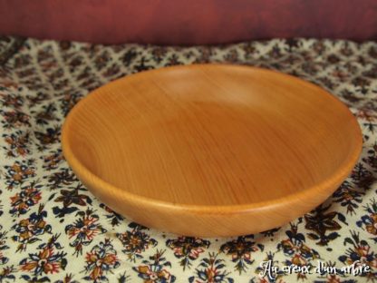 Assiette mi-creuse en hêtre – Image 2