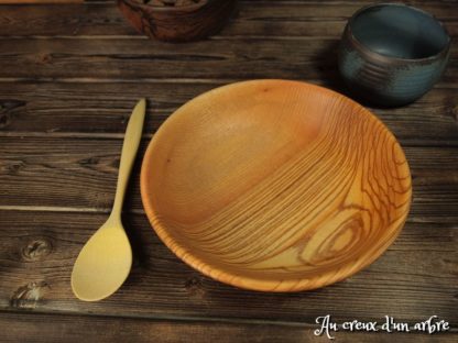 Assiette creuse en frêne-olivier – Image 3