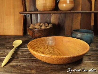 Assiette creuse en frêne-olivier – Image 2
