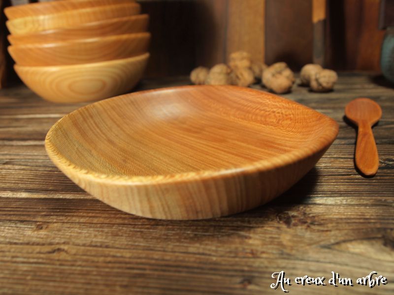 Assiette mi-creuse en platane – Image 3