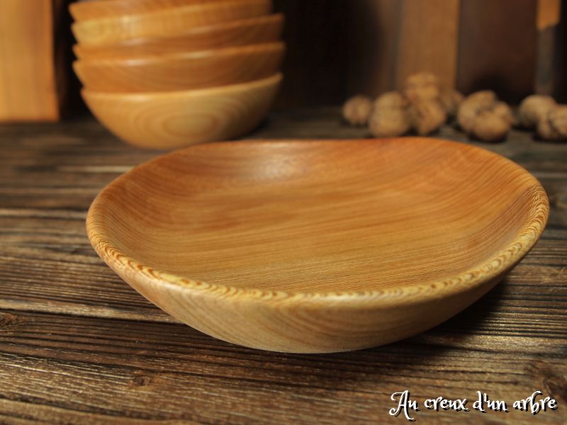Assiette mi-creuse en platane – Image 4
