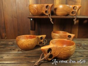 Kuksa en frêne-olivier