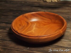 Assiette creuse en merisier 168