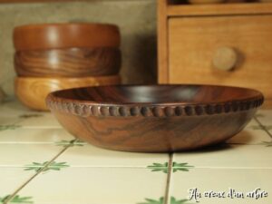 Assiette creuse en noyer 166
