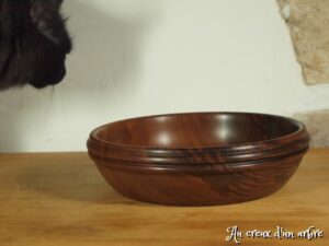 Petite assiette creuse en noyer 178