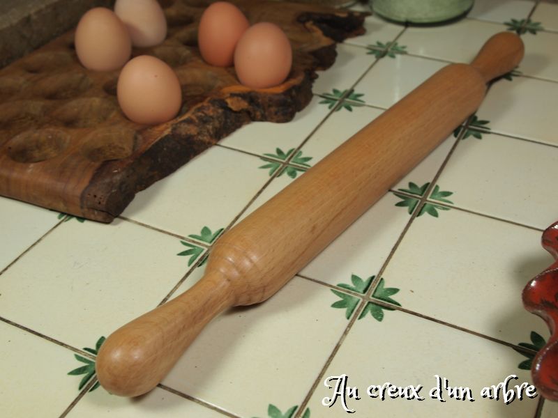 Rouleau à pâtisserie en bois et marbre 46 cm - Chevalier Diffusion