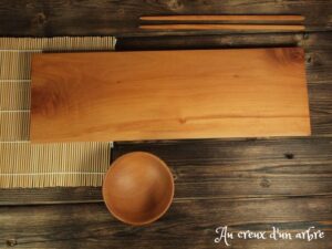 Ensemble à sushi en poirier