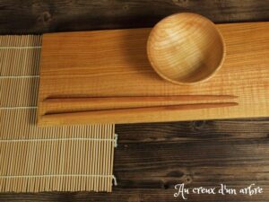 Ensemble à sushi en frêne