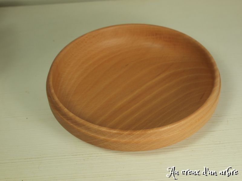 Assiette mi-creuse en hêtre – Image 2