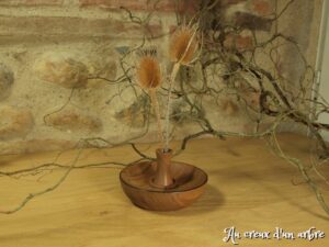 Soliflore en noyer