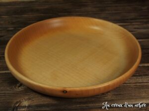 Assiette mi-creuse en érable – 2eme choix 113