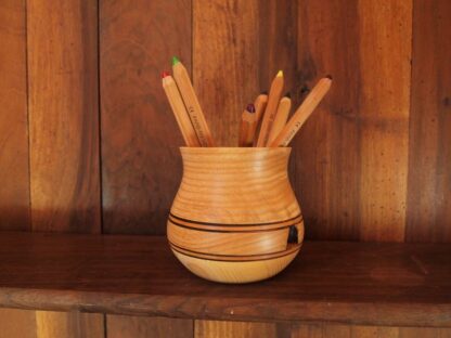 Pot à crayon en frêne/merisier/châtaignier – Image 3