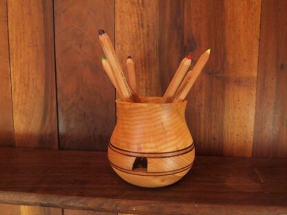 Pot à crayon en frêne/merisier/châtaignier – Image 2