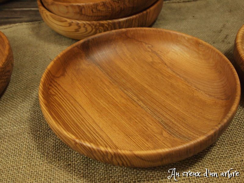 Assiettes creuses en frêne-olivier – Image 3