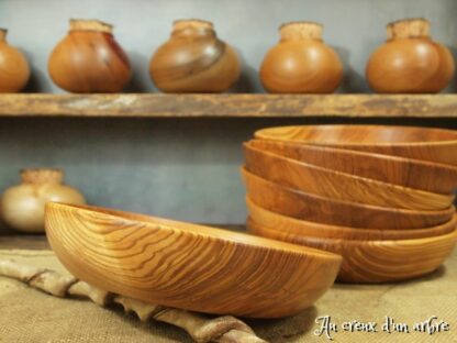Assiettes creuses en frêne-olivier – Image 5